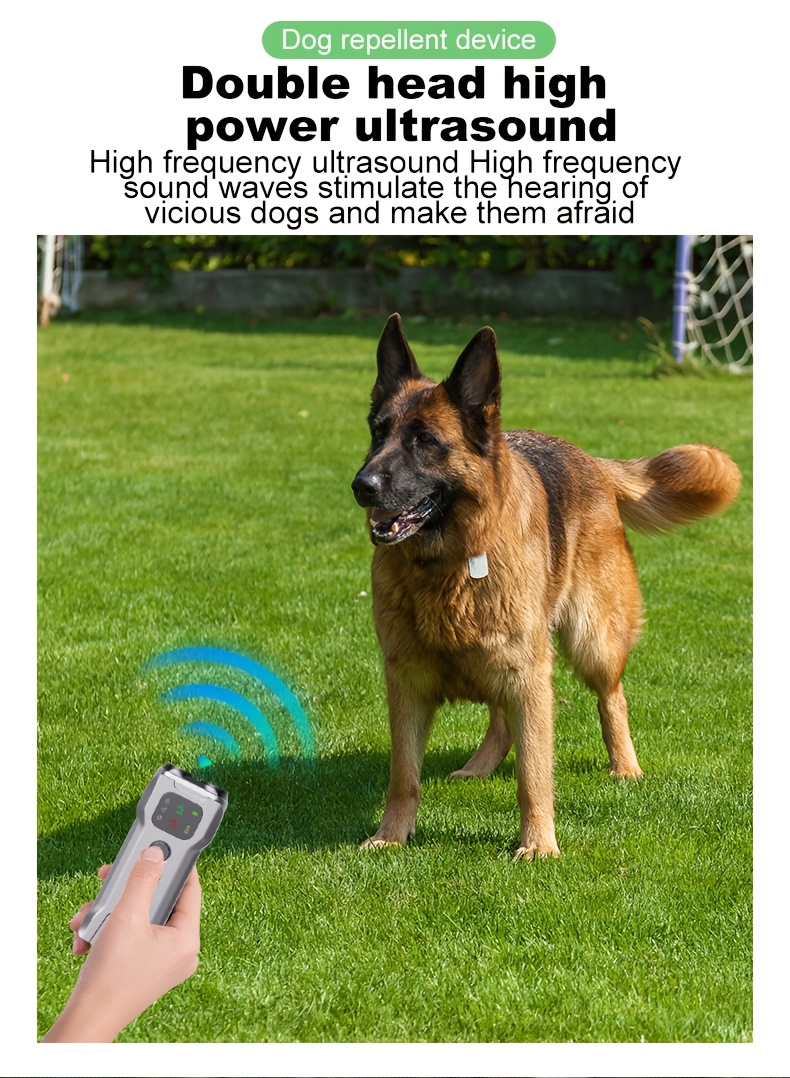 1 шт. 2-в-1 ультразвуковий відлякувач гавкоту собак з ліхтариком, usb-перезарядний пристрій проти гавкоту, двосторонній , літій-полімерний акумулятор, робоча напруга ≤36 в, інструмент для дресирування та відлякування детальніше 5