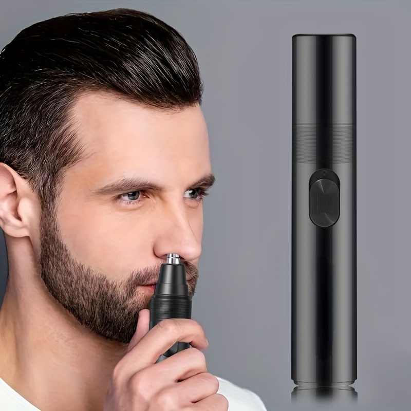 1pc nose hair trimmer professional   nose and ear hair trimmer for women men stainless steel head nose hair remover battery powered nose and ear hair trimmer details 5