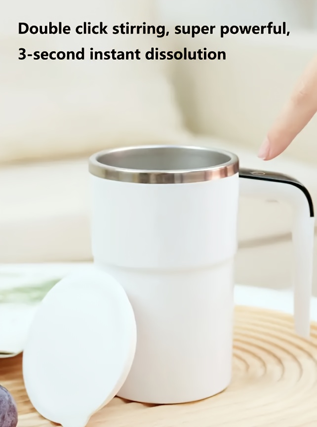 usb rechargeable electric coffee mug with automatic   304 stainless steel intelligent temperature control anti settling design details 3