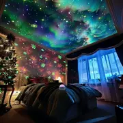 ball contains beautiful northern lights a of light color rotation usb plug in remote control light effect suitable for bedroom living room party details 3