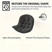 versatile dark gray hanging basket chair cushion comfortable polyester seat pad for indoor outdoor use and relaxation outdoor seat cushions details 5