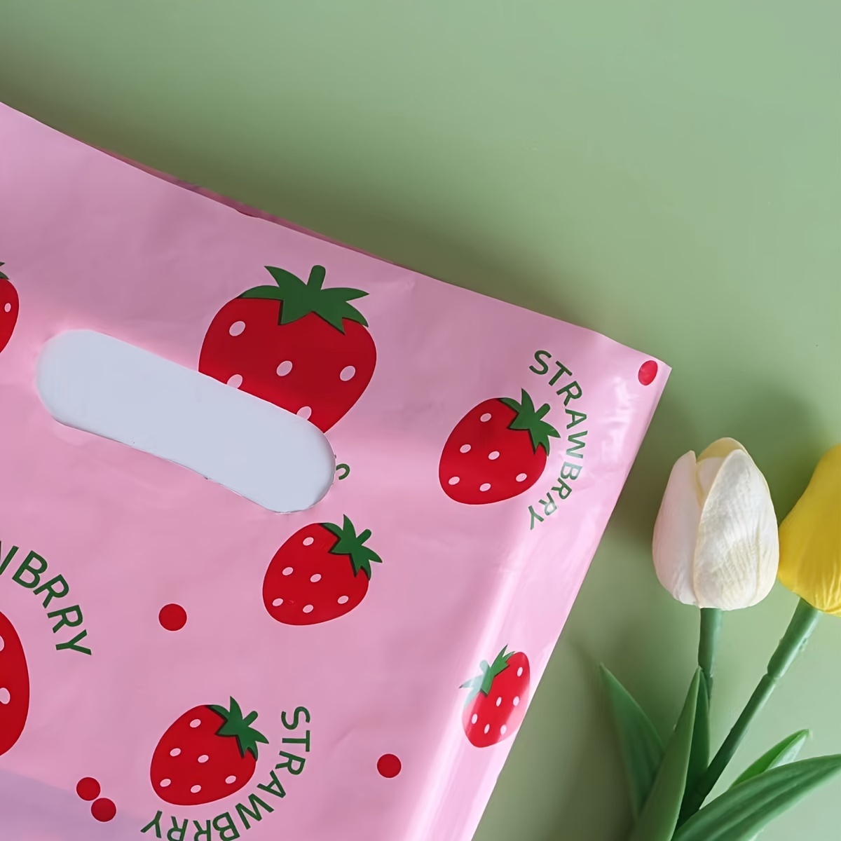 50pcs   shopping bag boutique bag gift bag clothing bag underwear bag cosmetic tote bag birthday wedding party favor bag reusable plastic bag store supermarket retail bag details 3