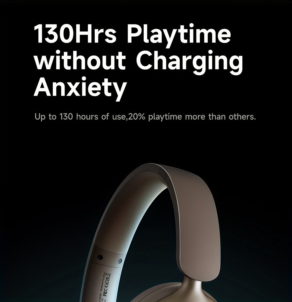   nc60 wireless headphones   tracking 48db adaptive noise cancelling 130hrs playtime wireless 5   ear headphones 0 02s low latency gmaing mode foldable lightweight wear headphones for   office gym details 20