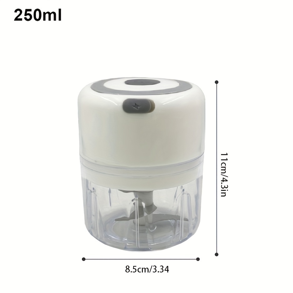 1 pieza de 250 ml de capacidad, máquina de para cocinar recargable por USB, batidora de ajo para cocina, trituradora eléctrica, máquina de cocción automática pequeña, herramientas de uso en múltiples escenas, varios colores, detalles 2