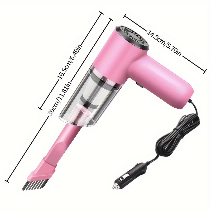 powerful 12v handheld car vacuum compact wired design for easy dust pet hair removal   accessories kit details 5