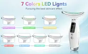 valentines day face and neck beauty led and heating function multifunctional facial massager usb rechargeable with vibration and heating functions for face neck and shoulder care beauty tools for gift details 1