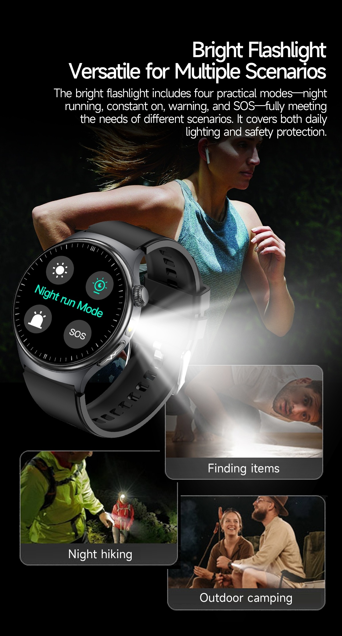 2026   smartwatch 1 43 inch amoled     supports wireless calling     sos 100 sports   remote monitoring fitness tracking compatible with iphone and   phones Product details 10