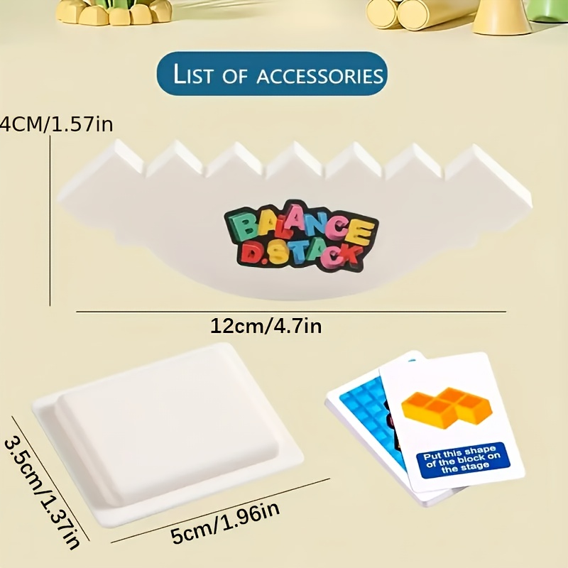 平衡塔游戏：趣味堆叠桌面版 非常适合家庭游戏之夜和青少年派对、桌上游戏、青少年节日、圣诞节 节日礼物 旅行娱乐益智游戏 商品详情 1