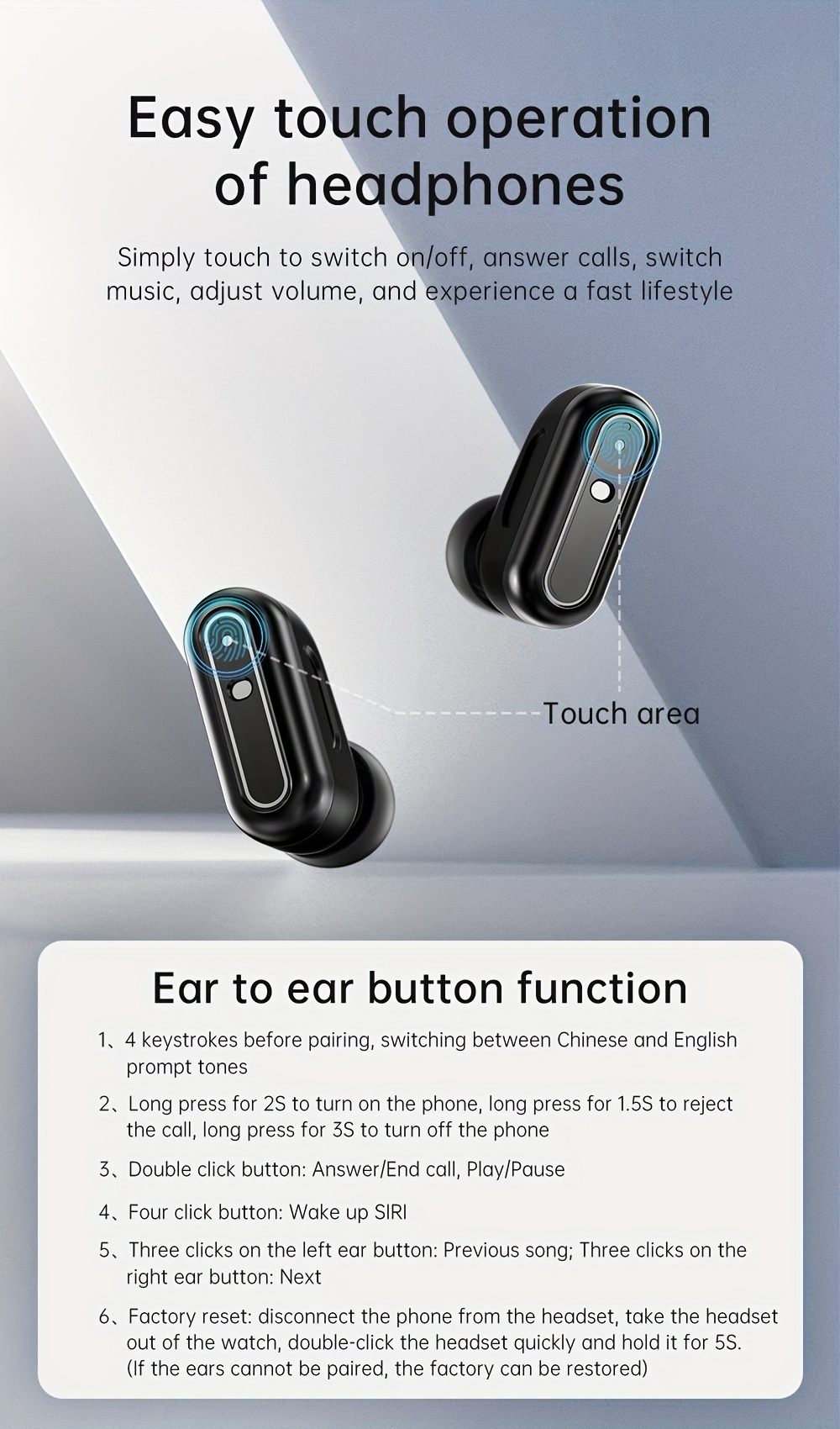 smart sports watch with built in earphone waterproof smart watchs call suitable for android and ios details 4