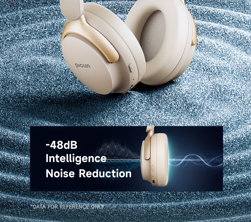   nc60 wireless headphones   tracking 48db adaptive noise cancelling 130hrs playtime wireless 5   ear headphones 0 02s low latency gmaing mode foldable lightweight wear headphones for   office gym details 7