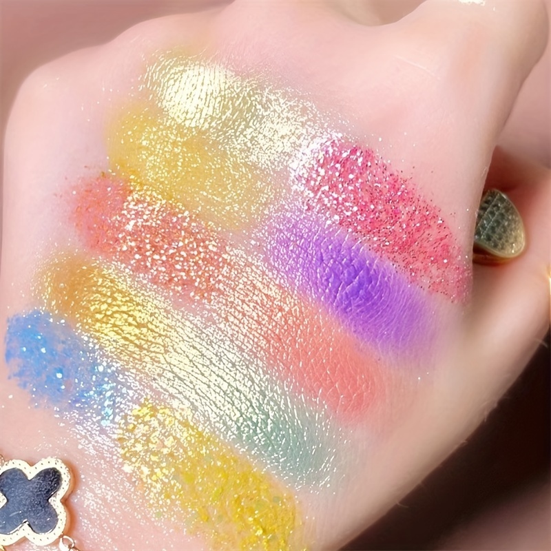 30 color rainbow candy eyeshadow neon multicolor stage makeup artist eyeshadow palette with pearlescent matte and shimmering glitter finish for cosplay makeup for music festival details 7