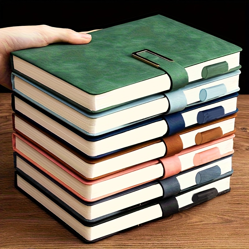 bobo rabbit extra thick a5 notebook vintage   journal with magnetic closure bookmark and   pages in english   college students and professionals   journal vintage style notebook leatherette cover details 2