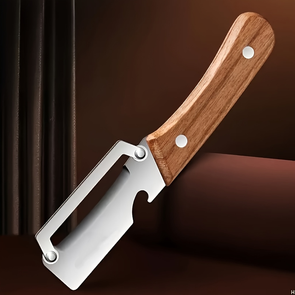 the 1pc new multi functional solid wood handle stainless steel sharp peeler is an essential kitchen tool for   and quickly peeling fruits and vegetables Product details 6