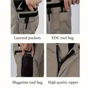 mens cargo pants durable quick dry multi for hiking belt not included camping gear details 3