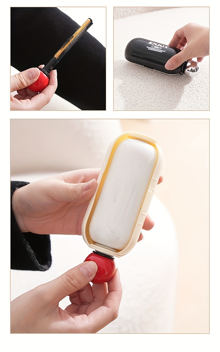 1pc     hair remover with built in shaver washable dust proof flip cover soft   reusable plastic wheel for effective fur lint removal details 5