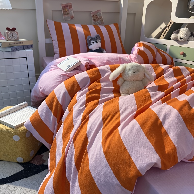 3PCS Orange Striped Duvet Cover Set –: In-Depth Review, Specs & Buyer's Guide