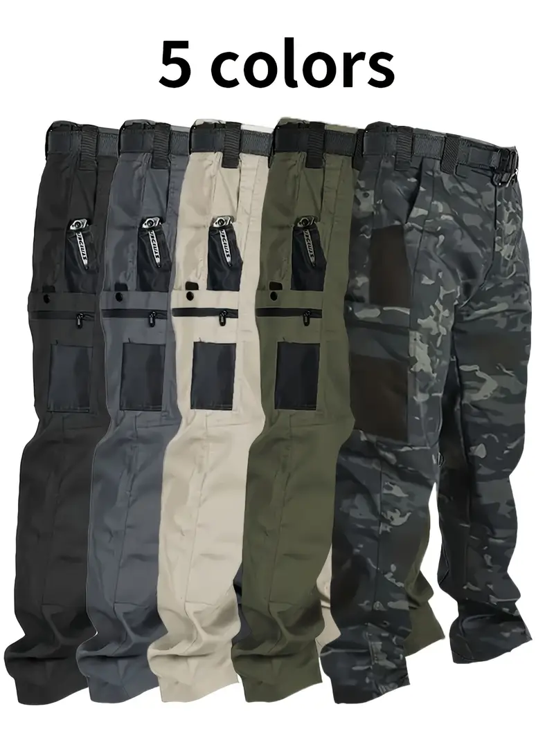 mens cargo pants durable quick dry multi for hiking belt not included camping gear details 0