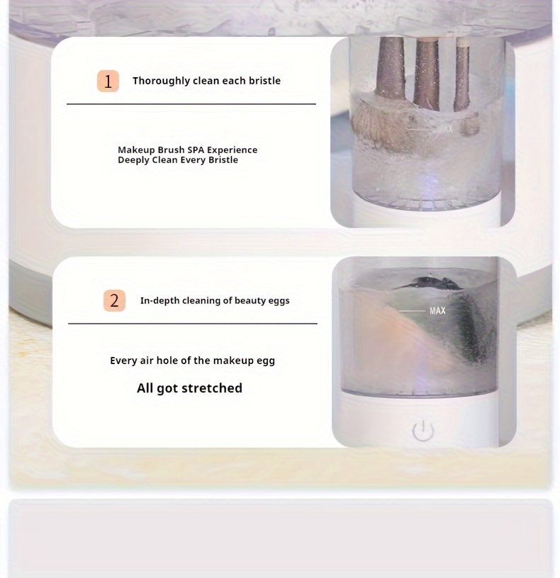 usb powered makeup brush cleaner battery free     tool accessory for return school details 5