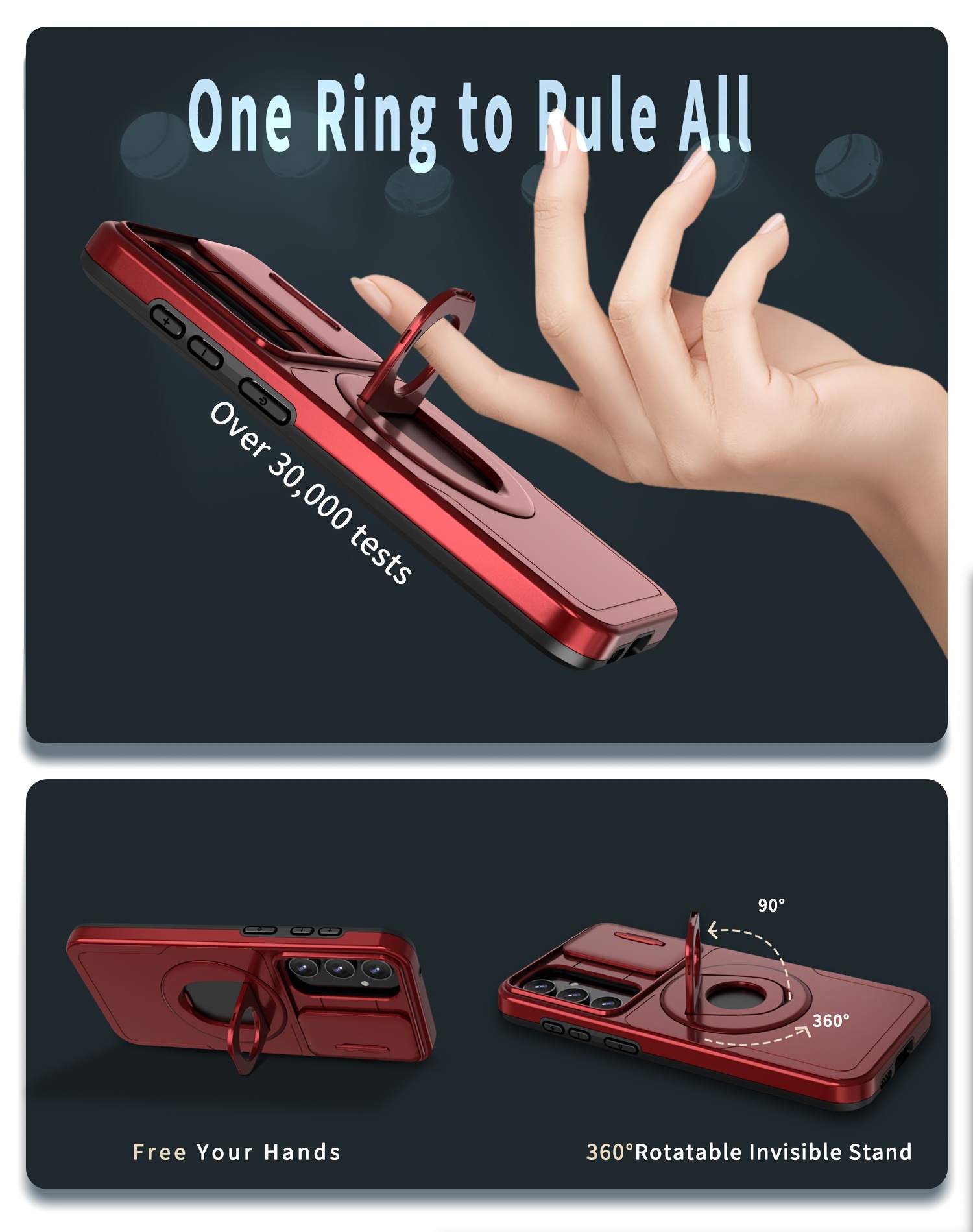 extraordinary for samsung galaxy s 23 fe case 360 rotation magnetic suction finger ring phone protective case with car mount function wireless charging push window lens protection phone cover details 5
