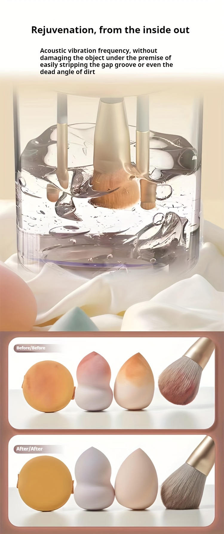 usb powered makeup brush cleaner battery free     tool accessory for return school details 2