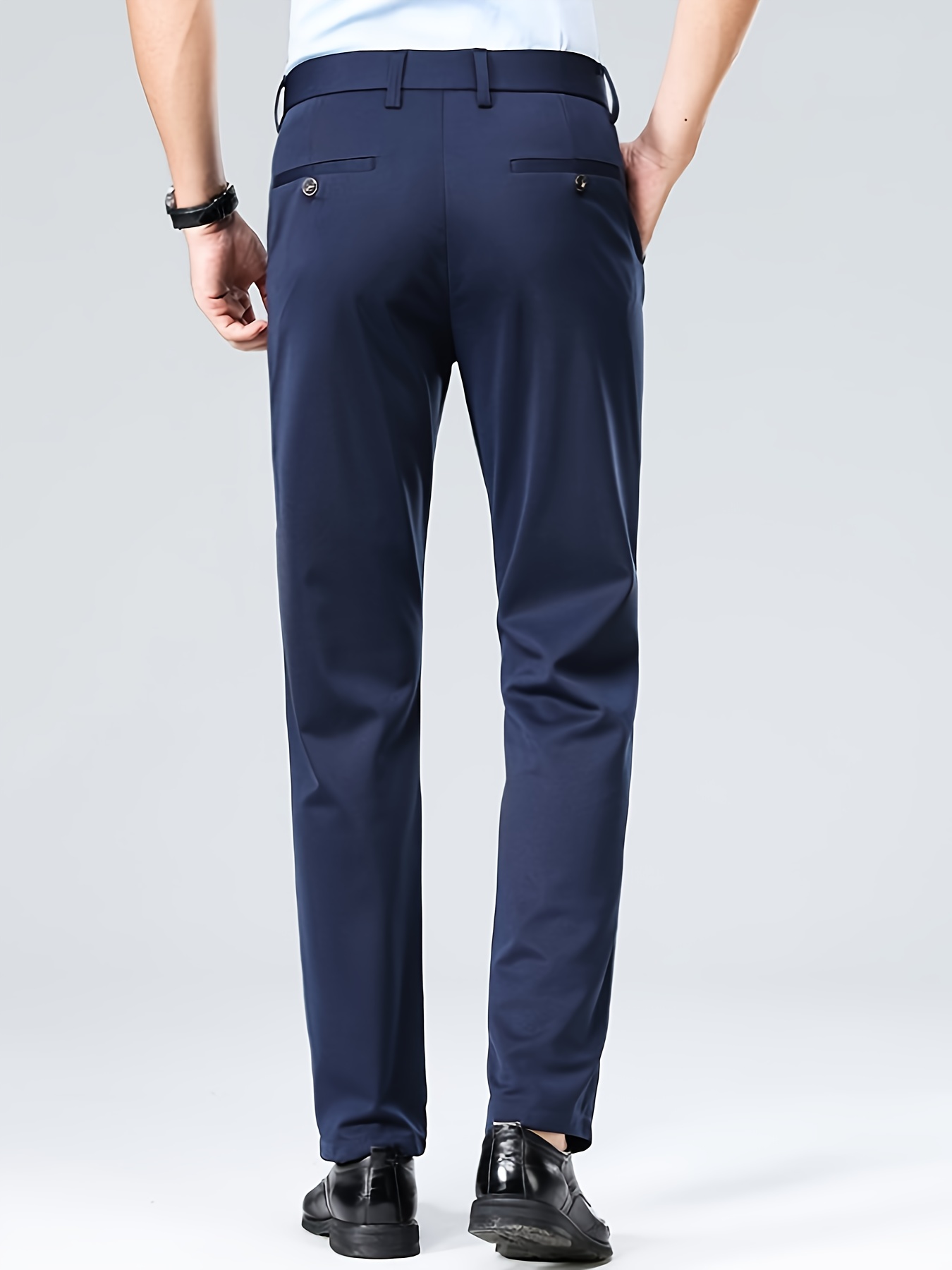 Men'S Casual Long Trousers, Business Slacks, Loose-Fitting, Versatile Straight-Leg Pants for Dads. details 16