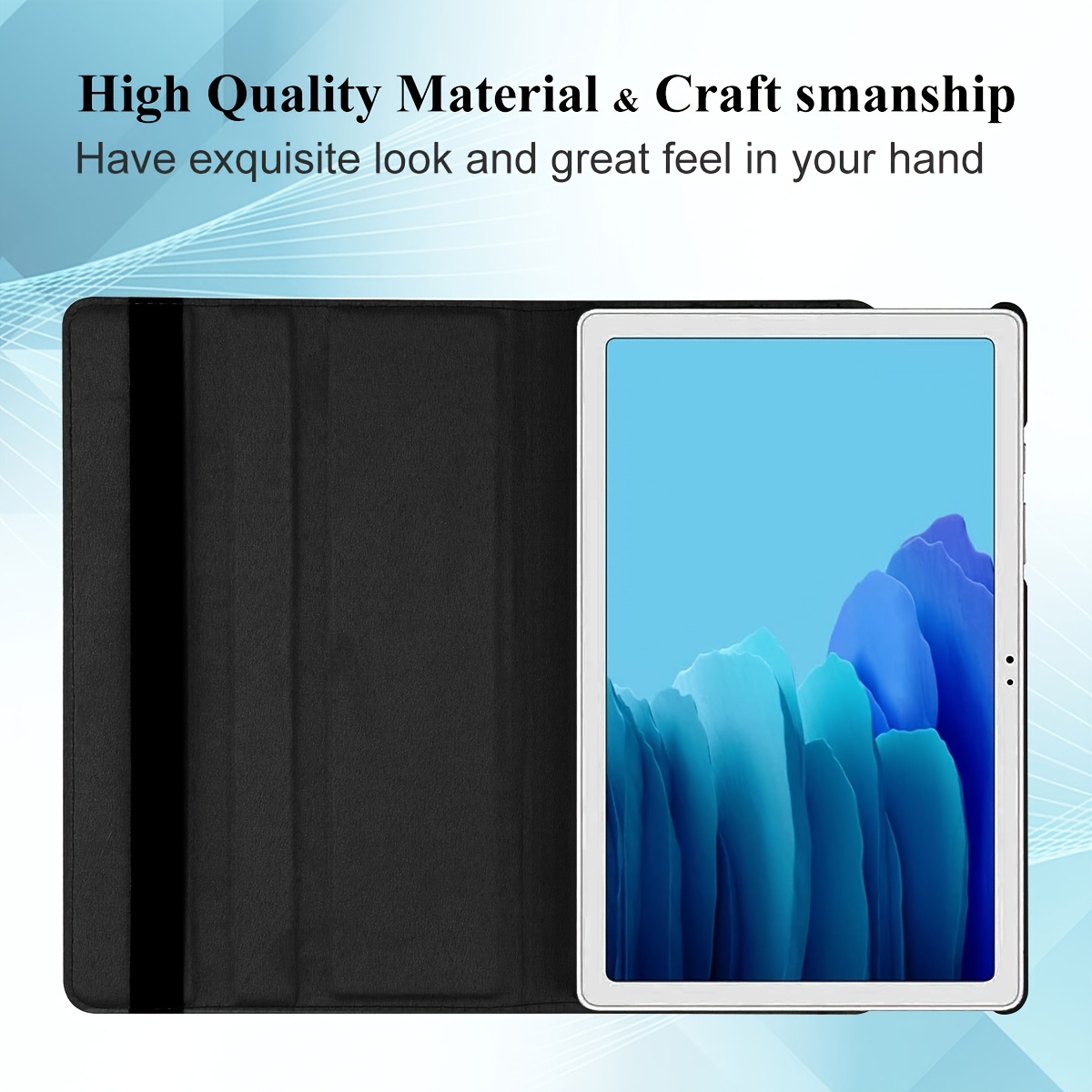 protective case with stand function for samsung galaxy tab a 10 1 inch 2019 sm t510 t515 made of pu leather with rotating multi angle support thickened design for anti drop protection details 6