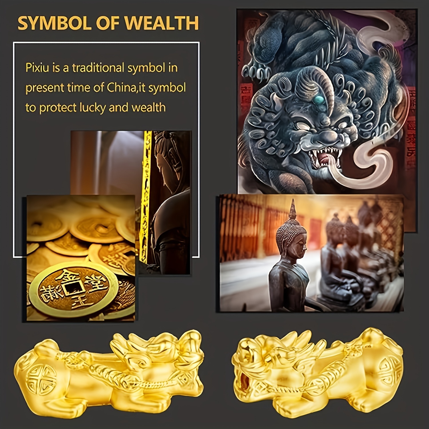 tiger eye stone pixiu dragon pendant bracelet unisex   wealth and fortune   shui good luck bracelet details 0
