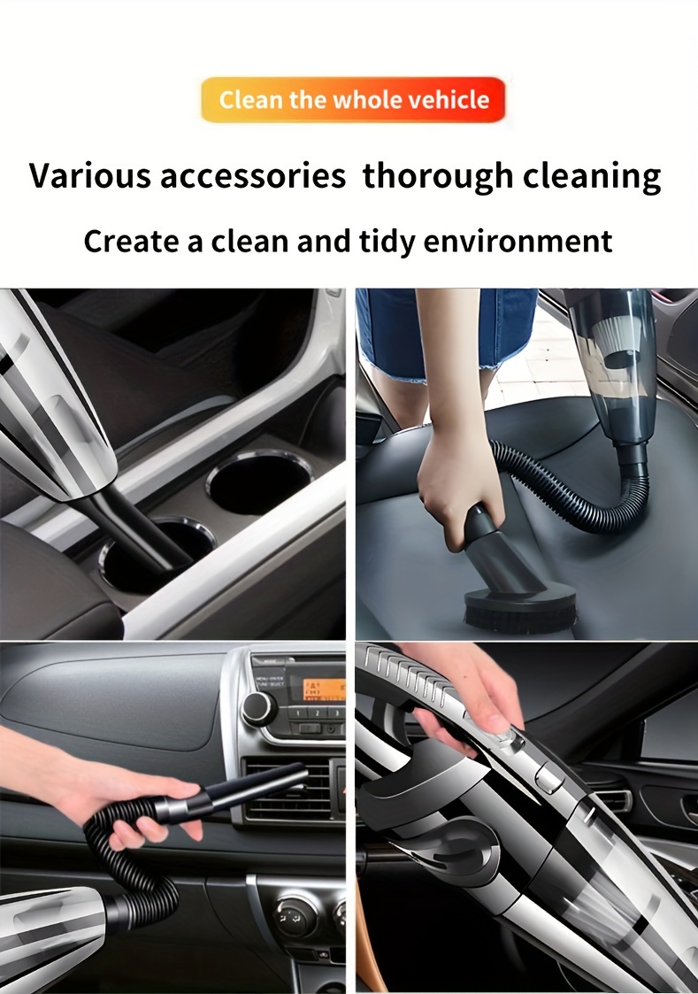 1pc wireless portable vacuum cleaner cordless vacuum cleaner car vacuum cleaner suitable for home car office and outdoor use multifunctional handheld high power vacuum cleaner cleaning tool details 1