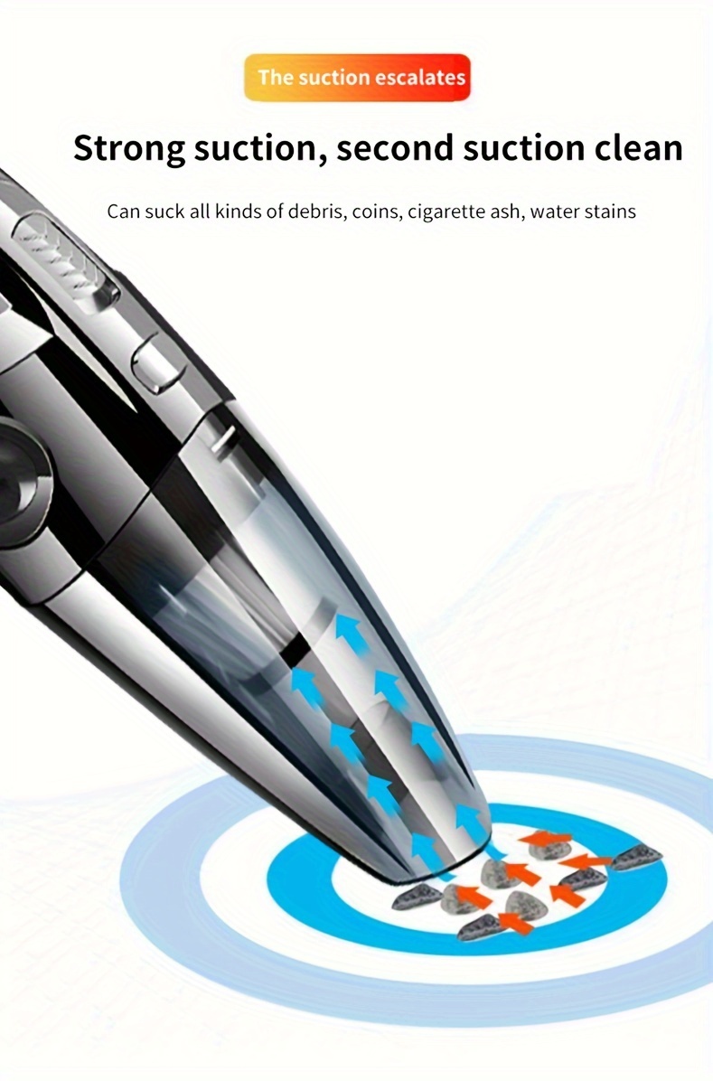 1pc wireless portable vacuum cleaner cordless vacuum cleaner car vacuum cleaner suitable for home car office and outdoor use multifunctional handheld high power vacuum cleaner cleaning tool details 3