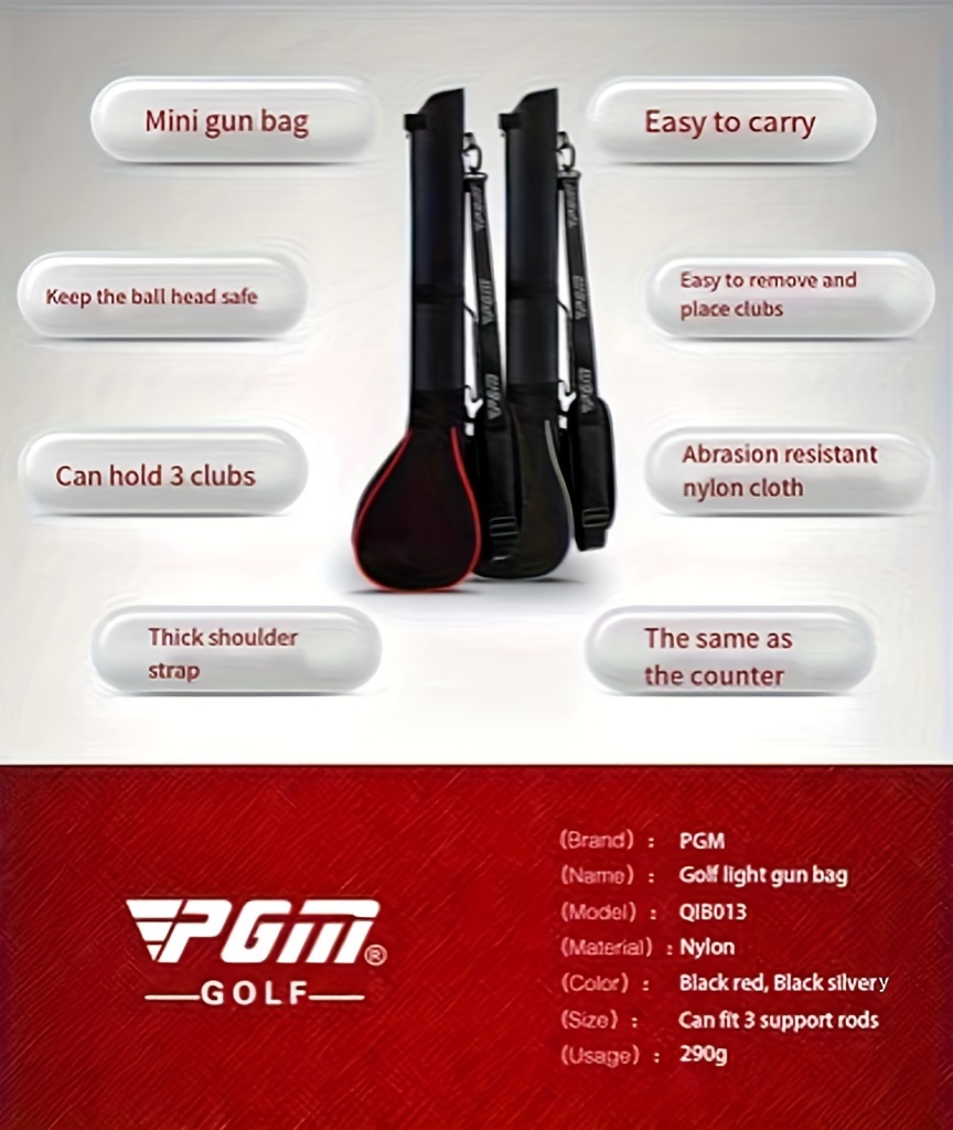 pgm golf bag club bag can hold 3 clubs golf accessories details 6