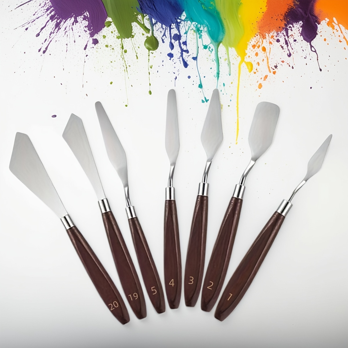 7pcs painting palette knife set gouache watercolor acrylic