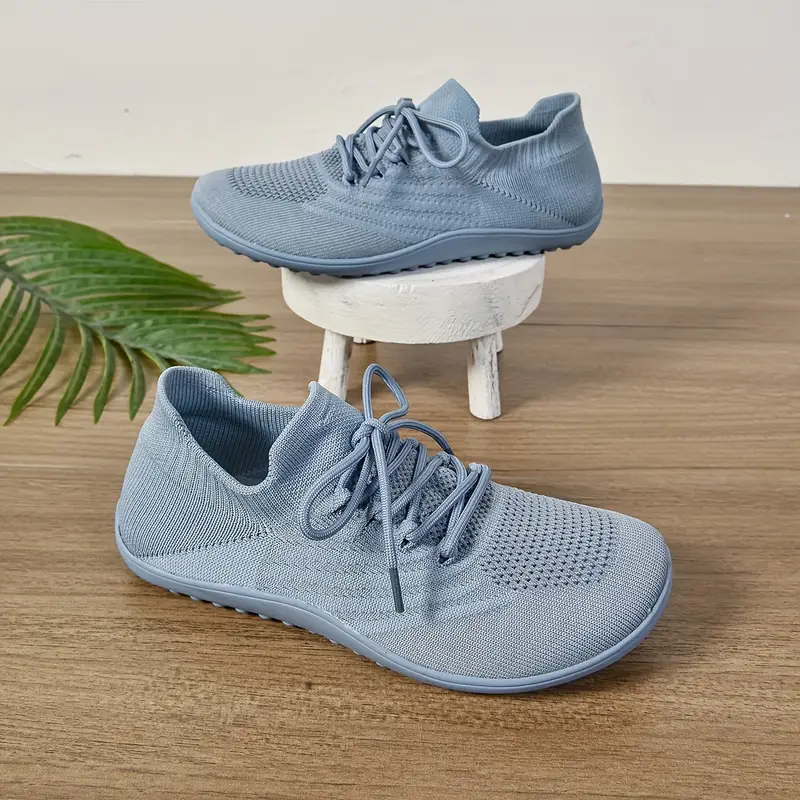 womens ultra light barefoot sneakers wide fit zero drop breathable knit for walking washable movement style 36 light blue 11