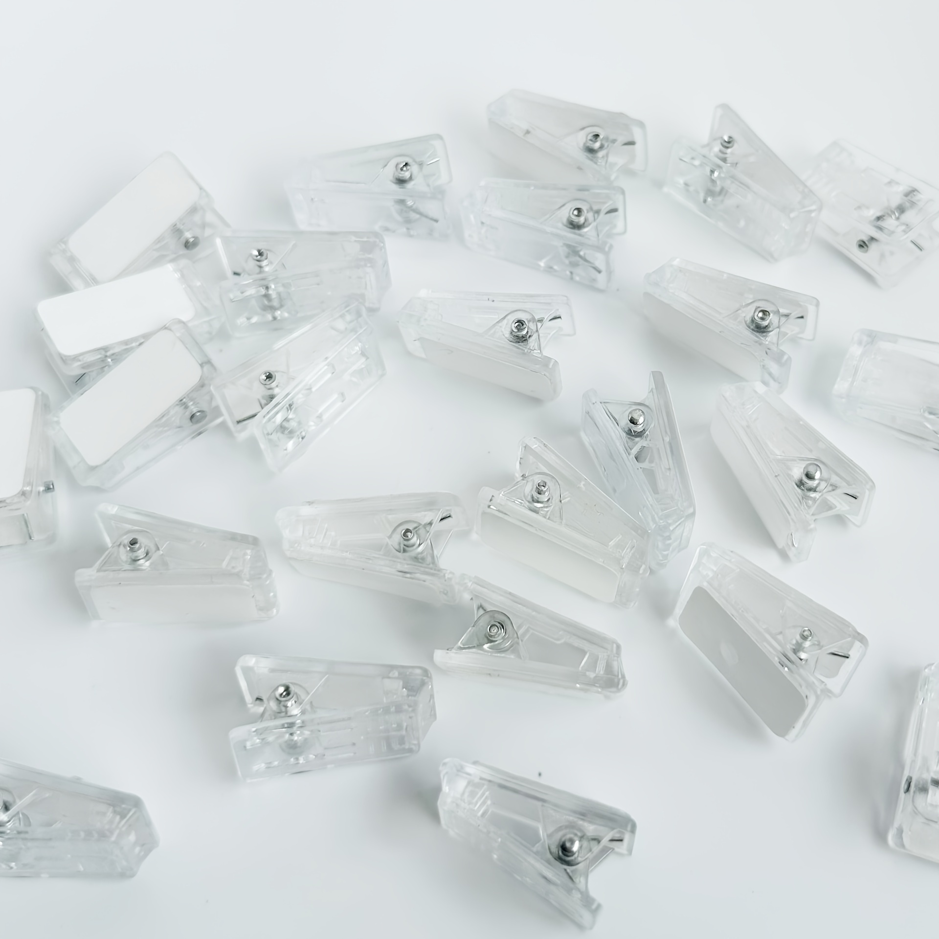 Acrylic Clipboard Clips - Clear Self-* DIY Small Clip Set for Crafts and Organization, Durable * Material - Pack of Multiple Units