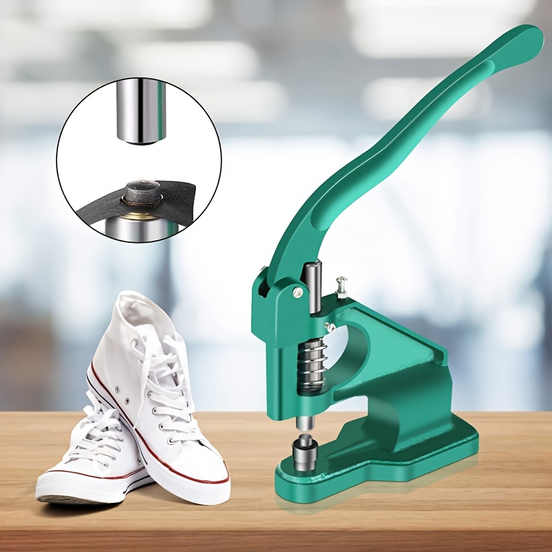 manual leather rivet punching press machine set 3 dies 1500 details 4