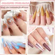 professional gel nail polish starter kit with uv led nail lamp manicure set including nail drill machine manicure tools soak off gel polishes and full tool set for diy nail art details 7