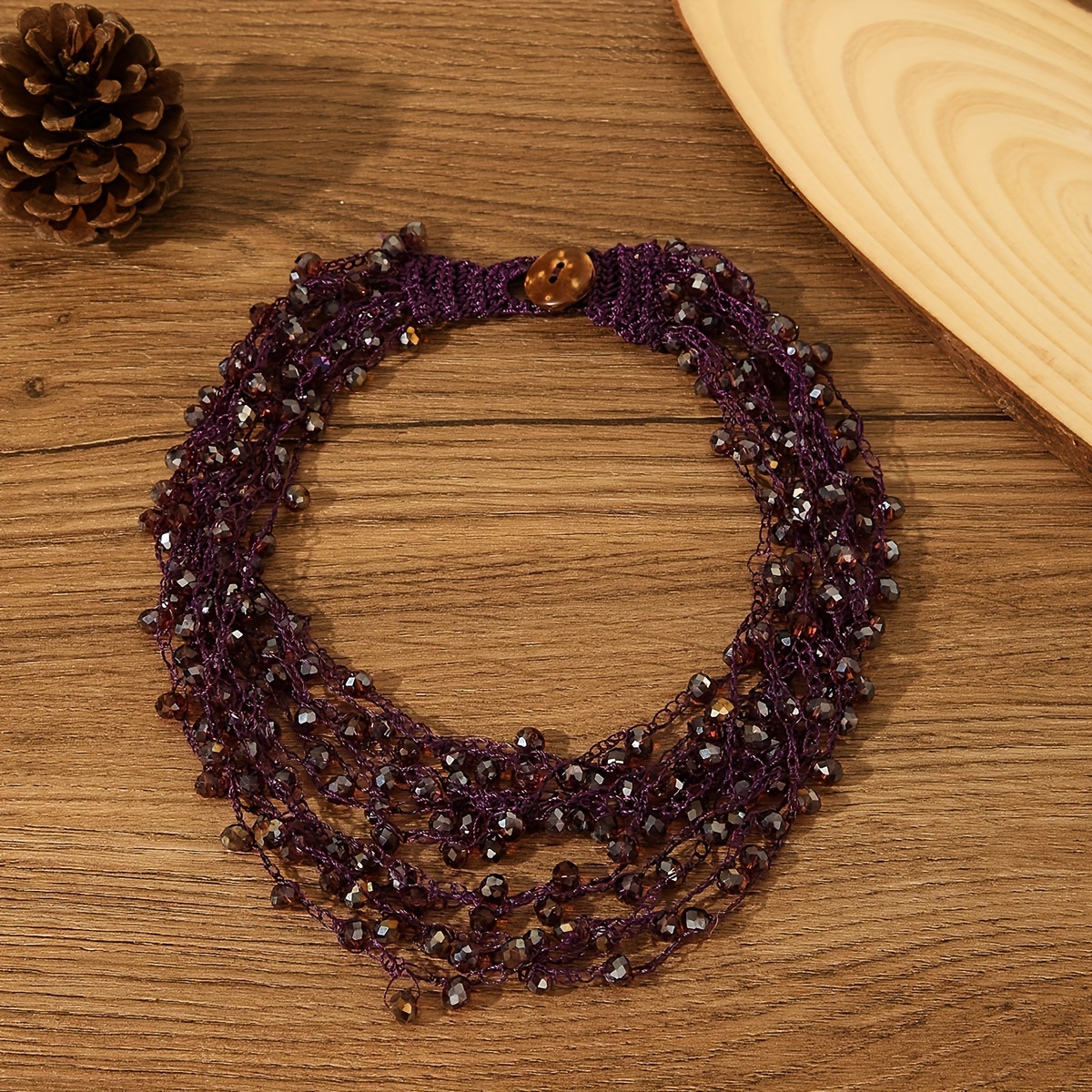Collar * de Múltiples Capas Estilo Boho-Chic con Detalles - Joyería * para Mujeres en Vacaciones