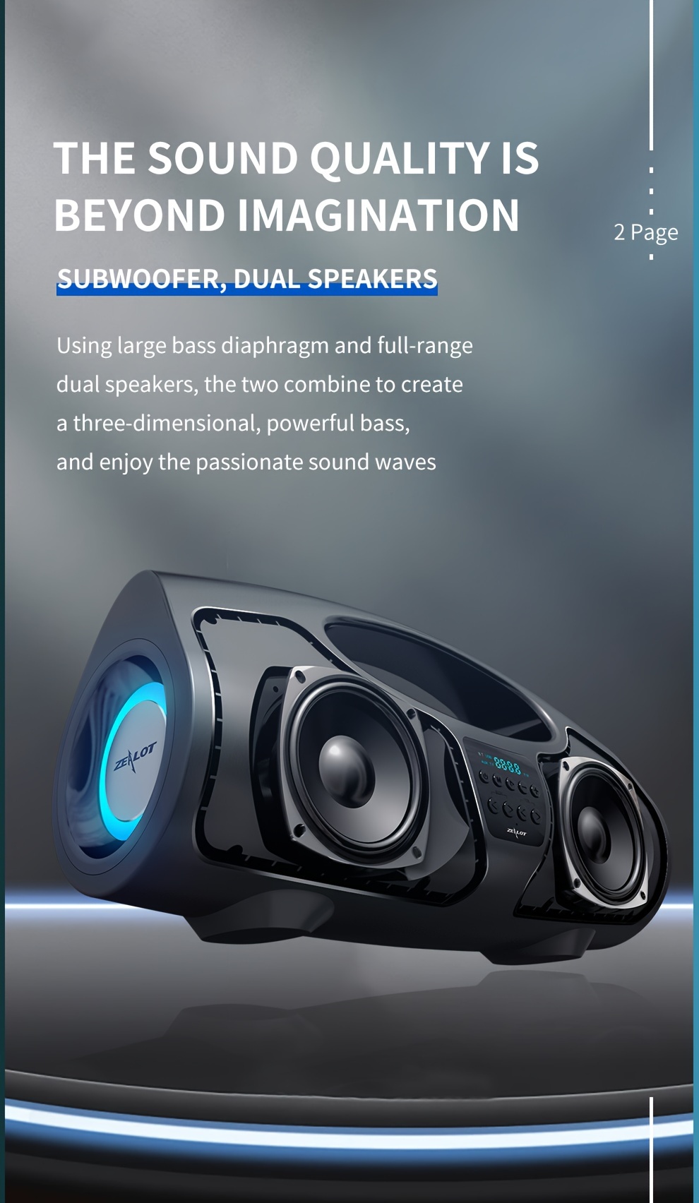  P1 40W Kablosuz Hoparlörler Mikrofonlu, Taşınabilir Subwoofer Hoparlör, Kablosuz Hoparlör, Çift Eşleştirme, 7200mAh Pil, 30 Saat Çalma Süresi Yüksek Stereo, Güçlü Bas. Şarj Kablosu ve Aux Kablosu, TF USB Kart Uyumlu, Cep Telefonu/Tablet/TV ile Bağlantı . Ev, Araba, Dış Mekanlar için ayrıntılar 2