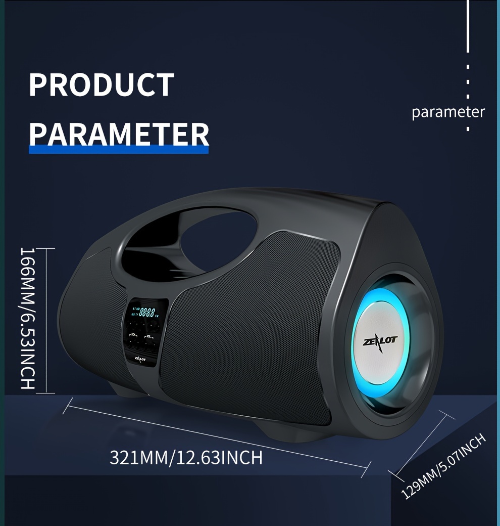  P1 40W Kablosuz Hoparlörler Mikrofonlu, Taşınabilir Subwoofer Hoparlör, Kablosuz Hoparlör, Çift Eşleştirme, 7200mAh Pil, 30 Saat Çalma Süresi Yüksek Stereo, Güçlü Bas. Şarj Kablosu ve Aux Kablosu, TF USB Kart Uyumlu, Cep Telefonu/Tablet/TV ile Bağlantı . Ev, Araba, Dış Mekanlar için ayrıntılar 17