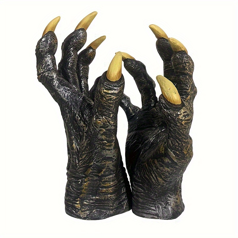 1pc latex werewolf gloves   party supplies cosplay costume party props details 4