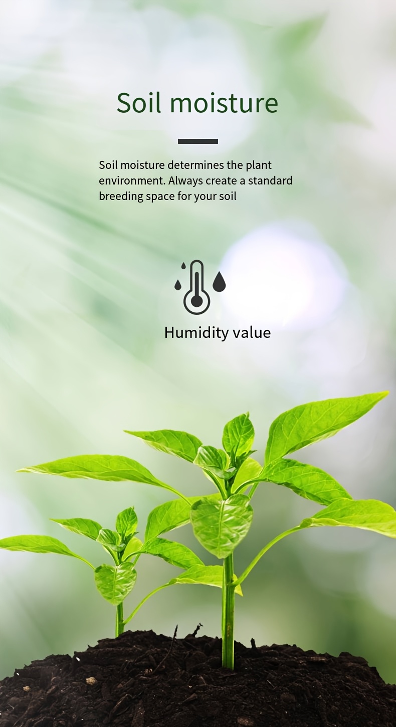 1pc soil moisture meter no battery needed suitable for greenhouse garden indoor outdoor watering gardening tool flower pot plant gardening supplies Product details 0