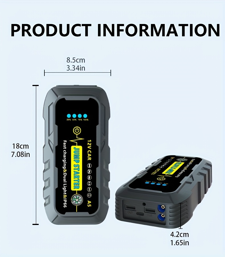 arrancador portátil para carro 1000a 12 saídas usb, bateria recarregável de polímero de lítio com cabos de inteligentes, baterias com segurança em , com e , múltiplas proteções de segurança detalhes 10