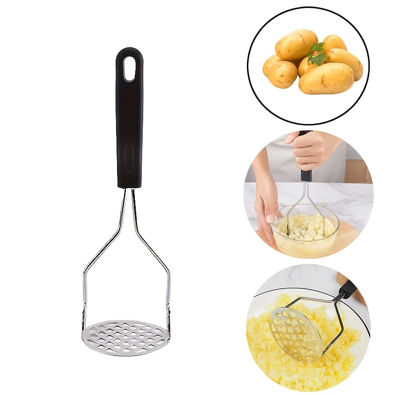 Paslanmaz Çelik Manuel Patates Ezici & Sarımsak Sıkacağı - Dayanıklı, Kolay Temizlenebilir Mutfak Aleti Mükemmel Ezilmiş Patates & Daha Fazlası İçin ayrıntılar 0