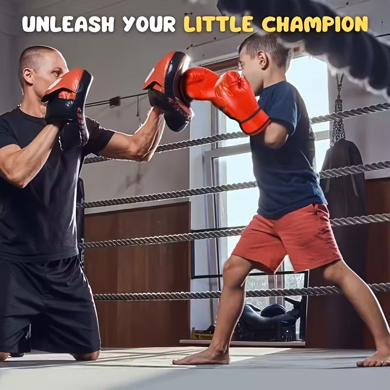 kids boxing gloves suitable 4 8 years training punching gloves toy birthday christmas easter gift for training practice Product details 1