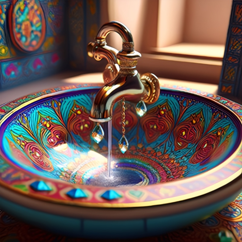 A Set of Rimless, Colorful, And Decorative Bathroom Sinks, Perfect As a Gift for *. * in Sizes Ranging from 7.87 to 80.01 cm, It * a Drill Pen, Tray, And *. * Size (19.99 cm) Serves As a Stress-Relief Gift for Colleagues to Enjoy During *; The Medium Size (40.01 cm) Is a Thoughtful Wall Gift for *, Symbolizing Their *; And * Size