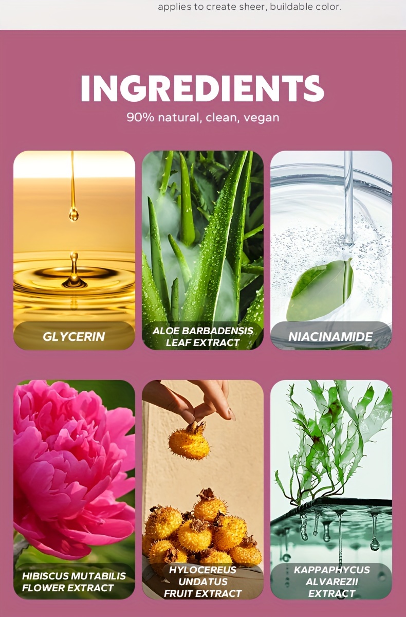   jelly blush aloe glycerin infused flower extract long lasting natural cheek tint assorted colors details 4