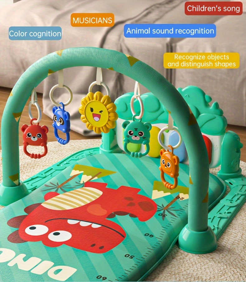 interactive infant playmat with kick and play piano gym 0 3 years old musical learning activity mat with hanging toys abs resin surface multifunctional developmental   details 9