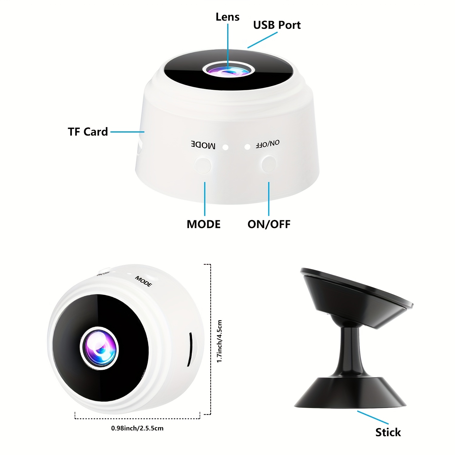 a9 mini camera with hd 480p for smart wifi surveillance camera for remote monitoring applications details 1