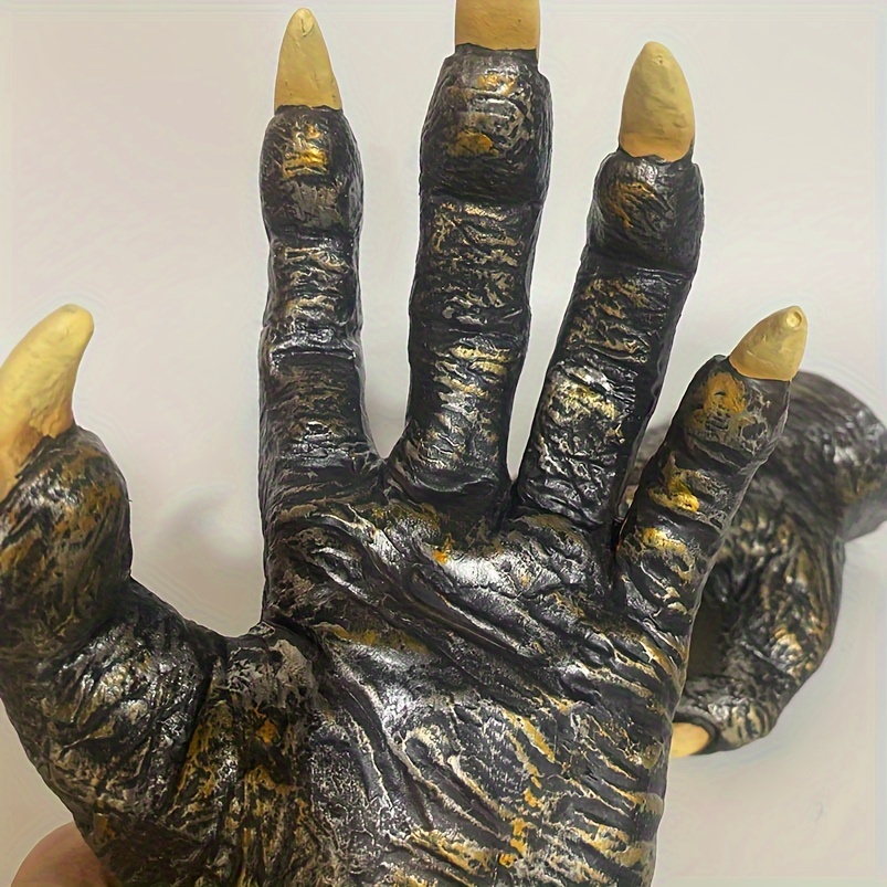 1pc latex werewolf gloves   party supplies cosplay costume party props details 3