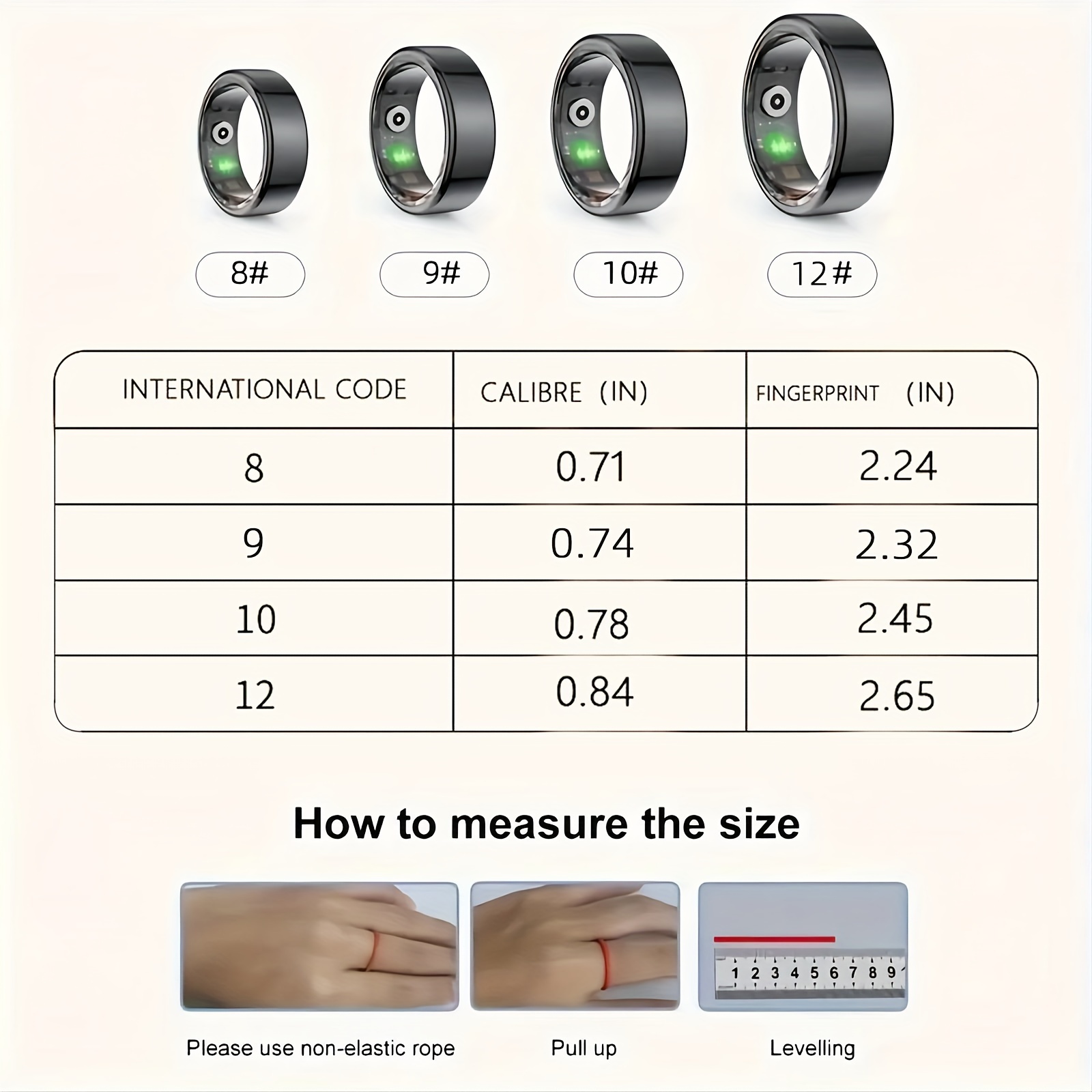 smart fitness   ring multi sport modes step counter calorie   details 6