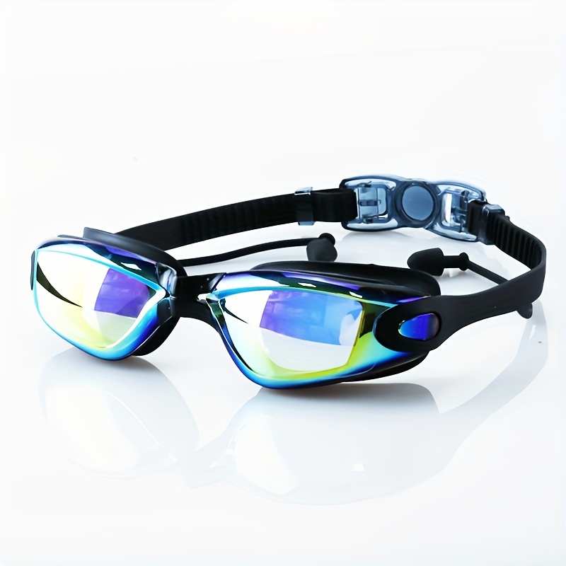 1pc gafas de natación de gran tamaño con tapones para los oídos, gafas de natación impermeables y antivaho para adultos, gafas de natación detalles 4